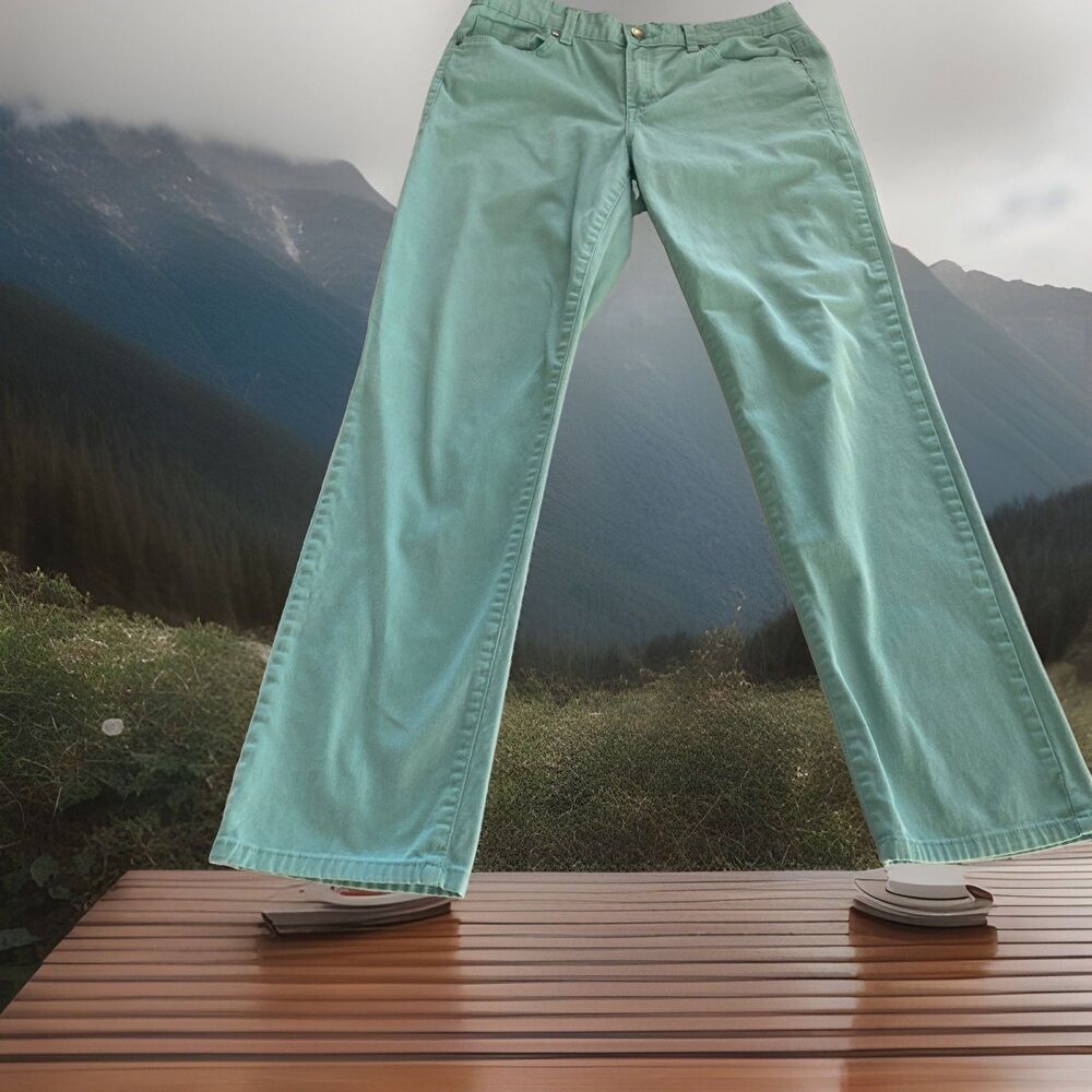 Calvin Klein Jeans Women Mint Green Size 32/14 Ultimate Skinny Stretch Logo